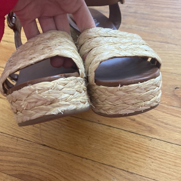 Prada Straw Leather Wedges - Picture 10 of 13